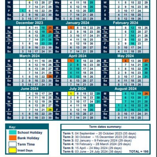 Term Dates Welcome